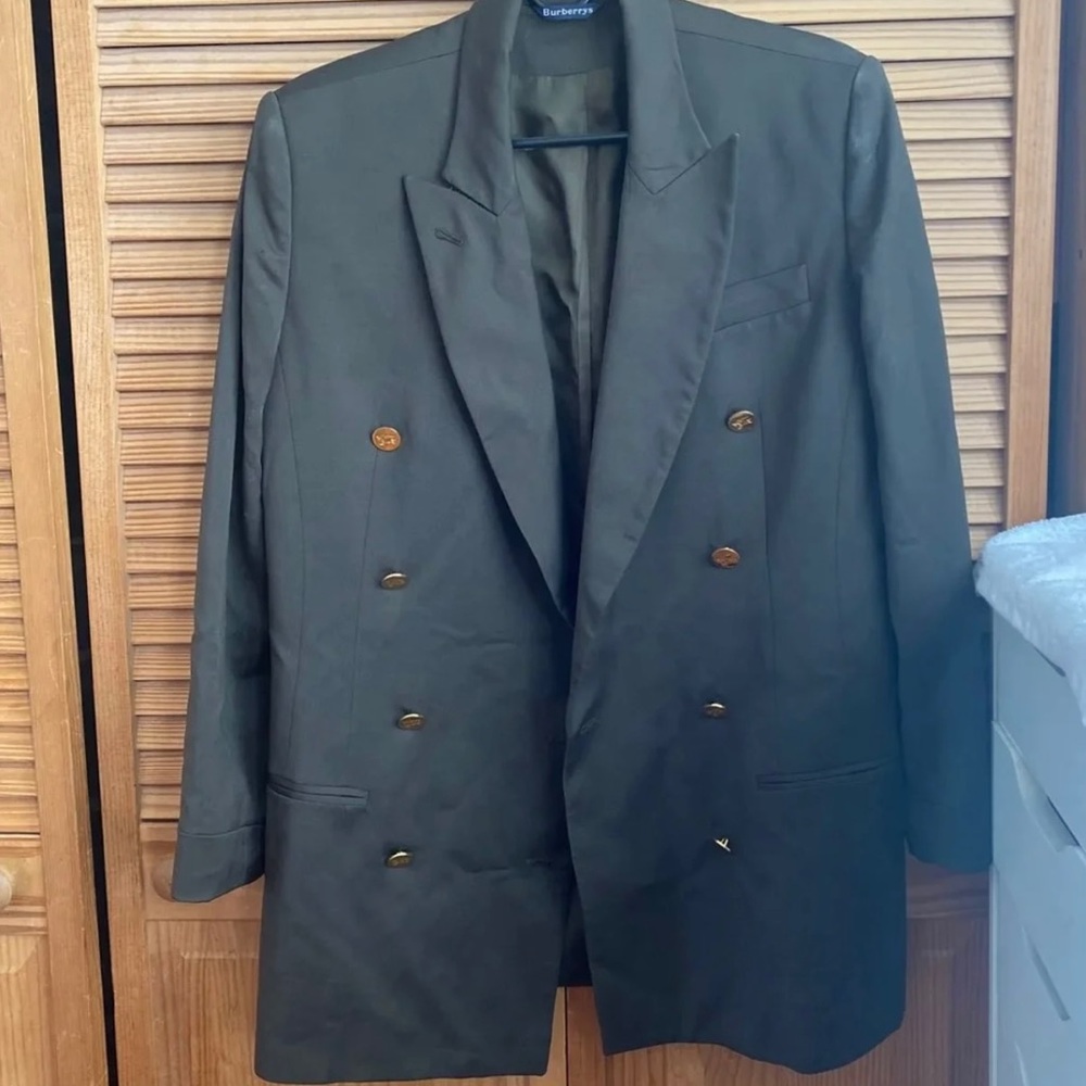 Green Burberry blazer